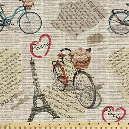 Romantic Fabric by The Yard: Vintage Paris Print