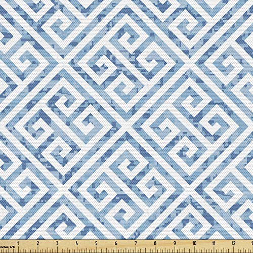 Greek Themed Fabric by Ambesonne