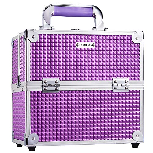 Frenessa Makeup Train Case Cosmetic Box Organizer