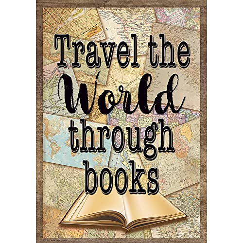 Travel The World Through Books Positive Poster