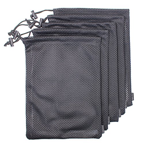 5 PCS Nylon Mesh Drawstring Storage Bags