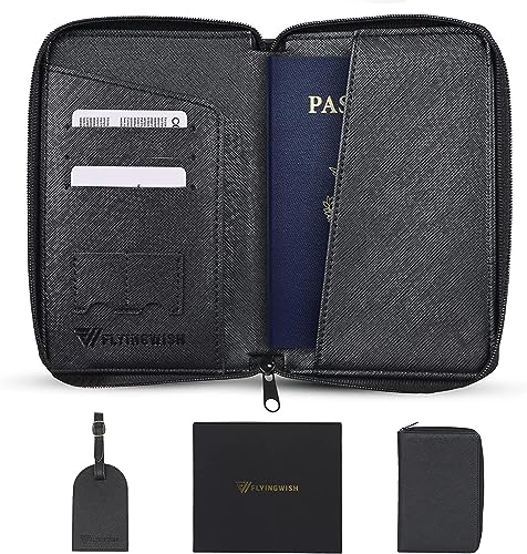 RFID Blocking Passport Holder and Luggage Tag Set