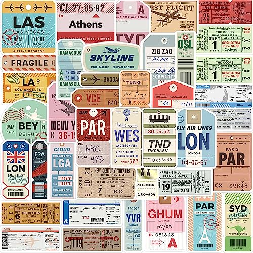Airplane Ticket Stickers - Personalize Your Travel Accessories