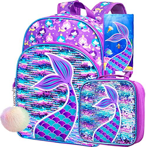 3PCS Mermaid Backpack for Girls
