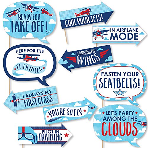 Funny Taking Flight - Airplane Photo Booth Props Kit