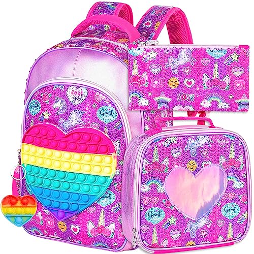 CCJPX Girls Backpack and Lunch Box Set