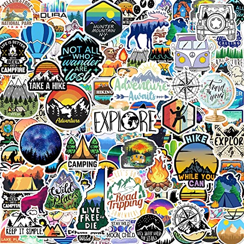 Outdoor Adventure Stickers: 200PCS Waterproof Vinyl Decals