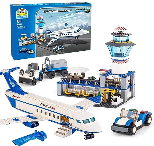 QLT QIAOLETONG City Airplane Station Building Kit