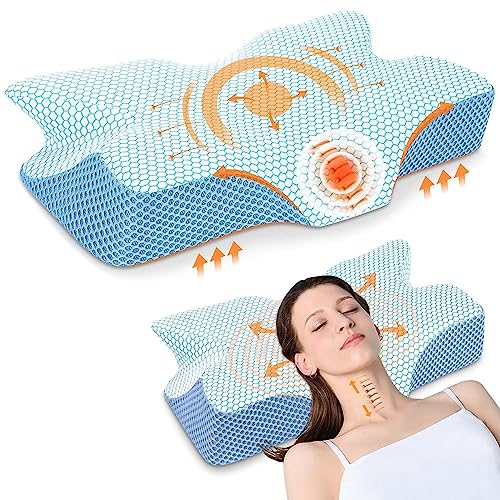 Memory Foam Neck Pillow for Neck and Shoulder Pain