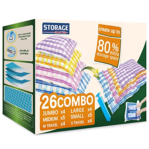 26 Space Saver Vacuum Storage Bags - Maximize Your Storage Space