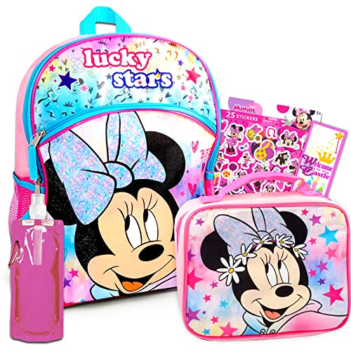 Minnie Mouse Backpack With Lunch Box For Girls