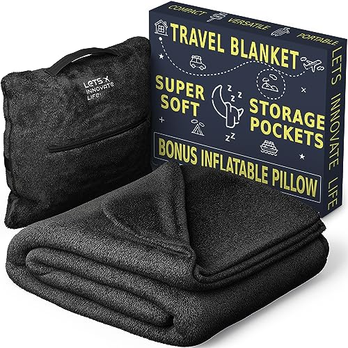 Compact and Cozy Travel Blanket with Pillow Set
