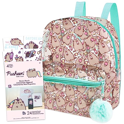 Pusheen Clear Bag for Women - Mini Pusheen Backpack Purse Bundle