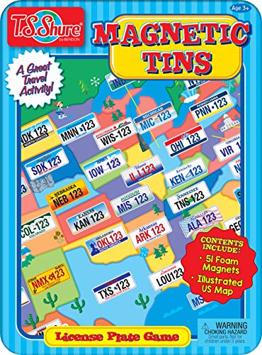 Bendon License Plate Games Magnetic Activity Tin