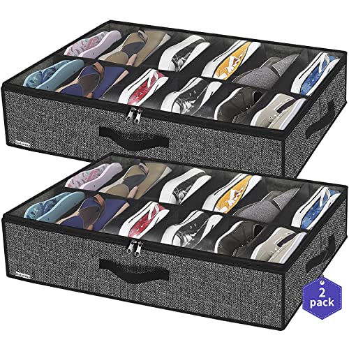 Onlyeasy Under Bed Shoe Storage Organizer Set