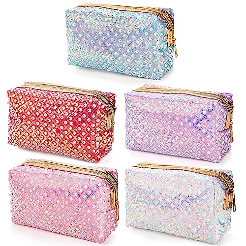 Colorful Sequin Makeup Bag Pouch Portable Toiletry Pouch