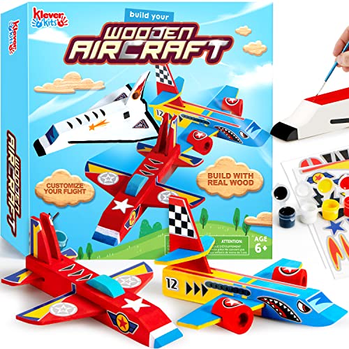 Klever Kits Wooden Airplane Craft Kit