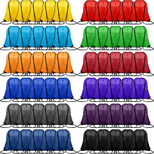 Polyester Sport Drawstring Backpack - 120 Pieces, 12 Colors