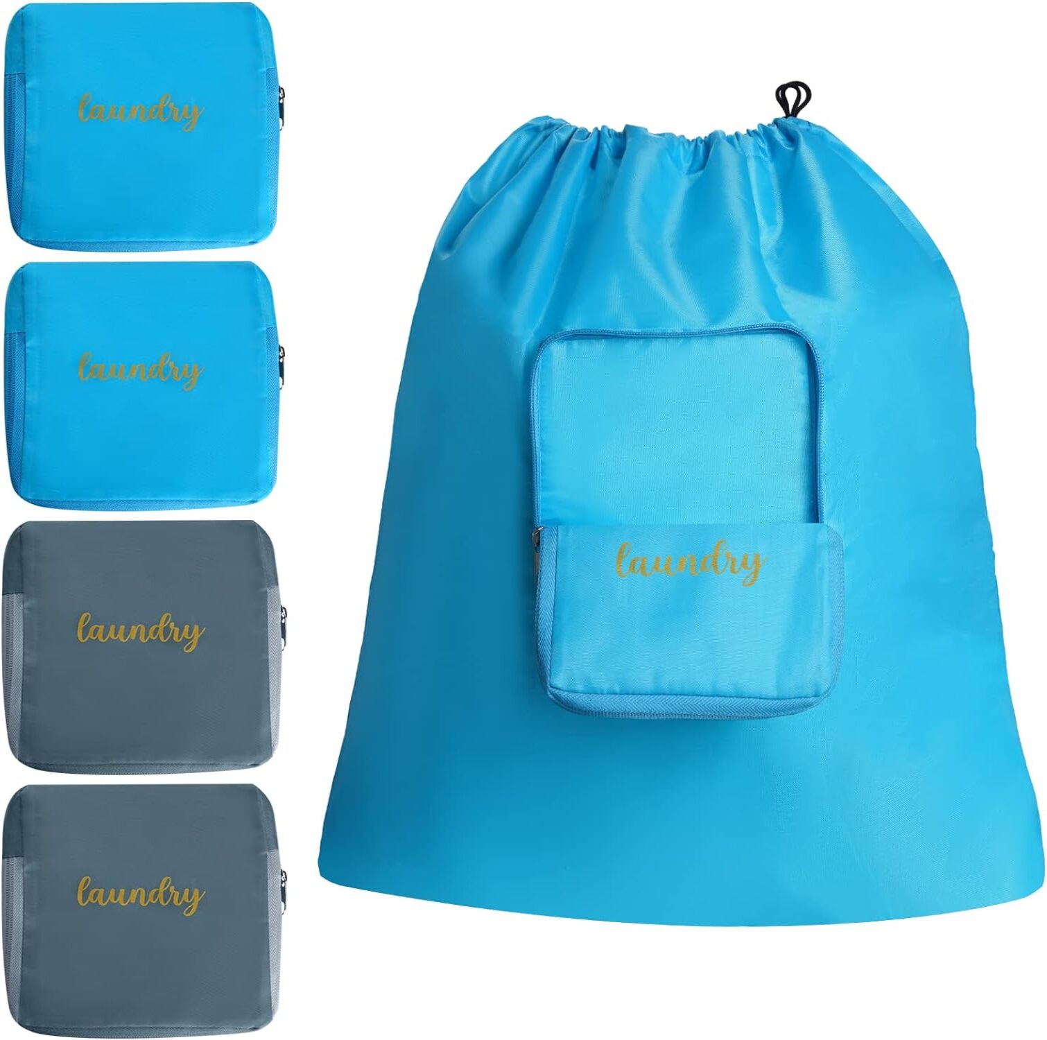 Travel Laundry Bag Wash Dry Fold Repeat Dirty Clothes Storage Bag