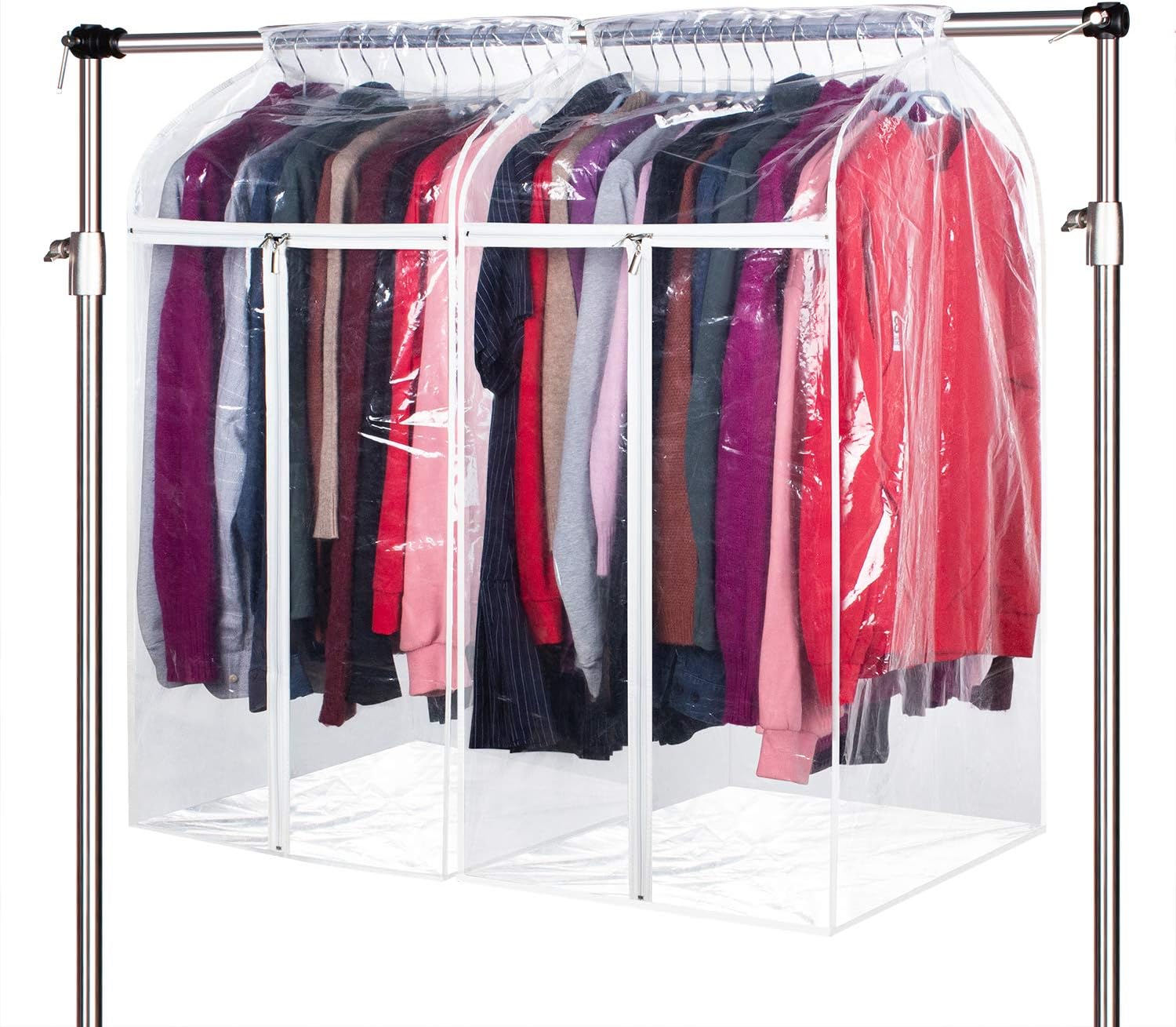 Clear Plastic Hanging Short Suit Jacket Coat Garment Wardrobe Clothes Cover  Bag