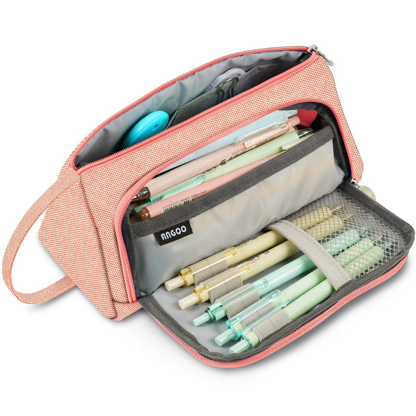 Binder Pouch, 2Pcs Pencil Pouch 3 Ring Canvas Pencil Pouches Pencil Case  Pencil Bags,Pencil Bags with Zipper, Zippered Pencil Pouch for 3 Ring  Binder 