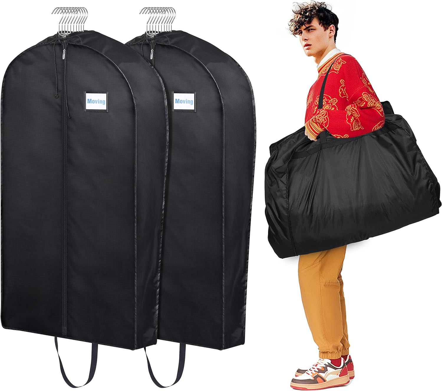 MATEIN Garment Bag for Travel, Large Carry on Garment Bags with Strap for  Business, Waterproof Hanging Suit Luggage Bag for Men Women, Wrinkle Free