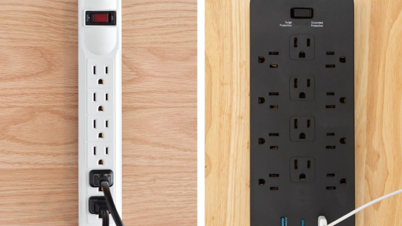 6FT 6 Outlet 1875W Surge Protector 90J Power Strip UL Listed 15A 60hz Wall  Plug