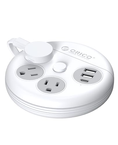 ORICO Round Power Strip with USB Ports and Outlets
