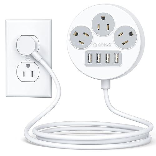 ORICO Flat Plug Power Strip with USB Ports