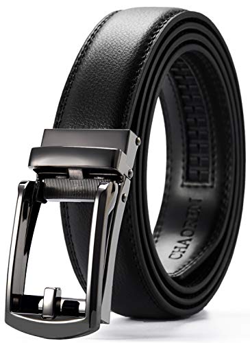 Women's Leather Belt for Pants - Micro Adjustable Ratchet Ladies Belt