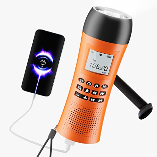 4-in-1 Emergency Hand Crank Weather Radio with Power Bank