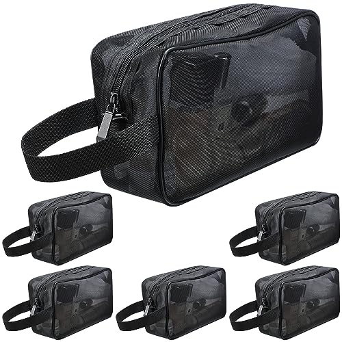 Portable Shower Caddy - Roshtia 6 Pcs Mesh Toiletry Bag