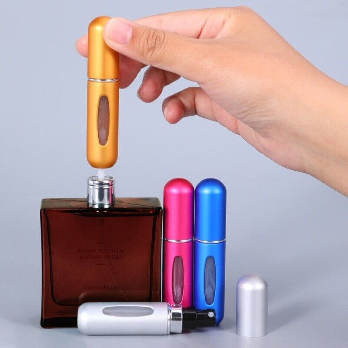 Yamadura Portable Mini Refillable Perfume Atomizer Bottle Spray, Scent Pump  Case for Travel (5ml, 4 Pack) 4