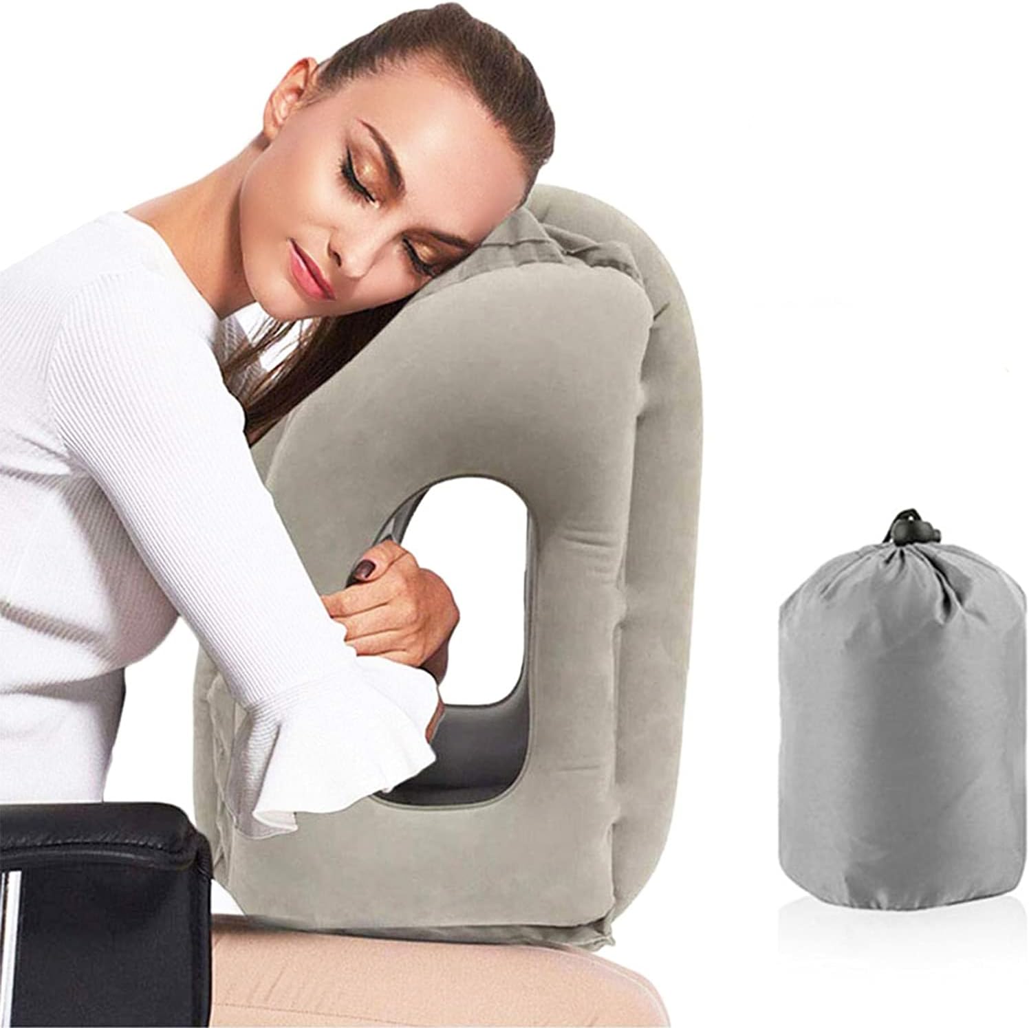 Kimiandy Inflatable Travel Pillow For Airplane