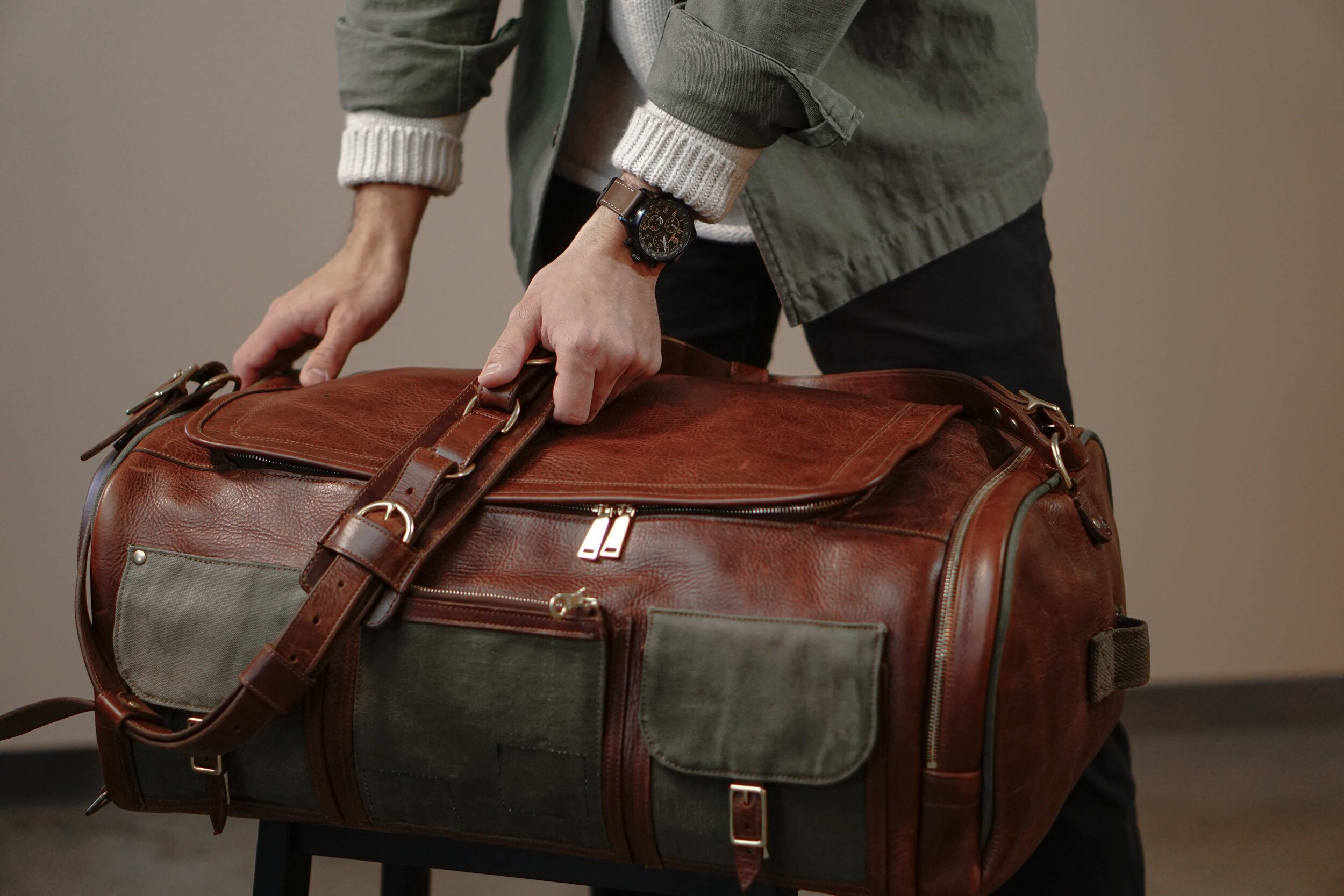 how-to-fold-a-leather-duffel-bag
