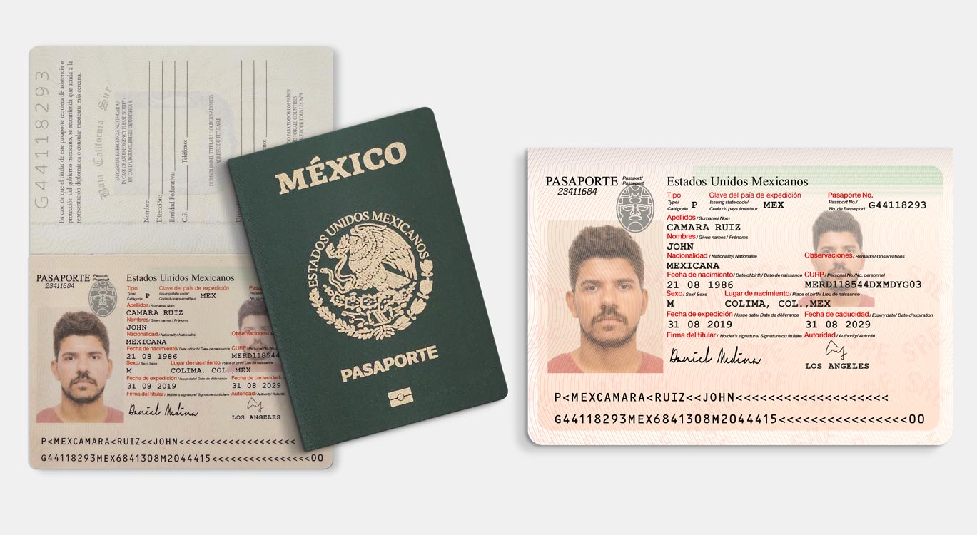 travel document number mexican passport
