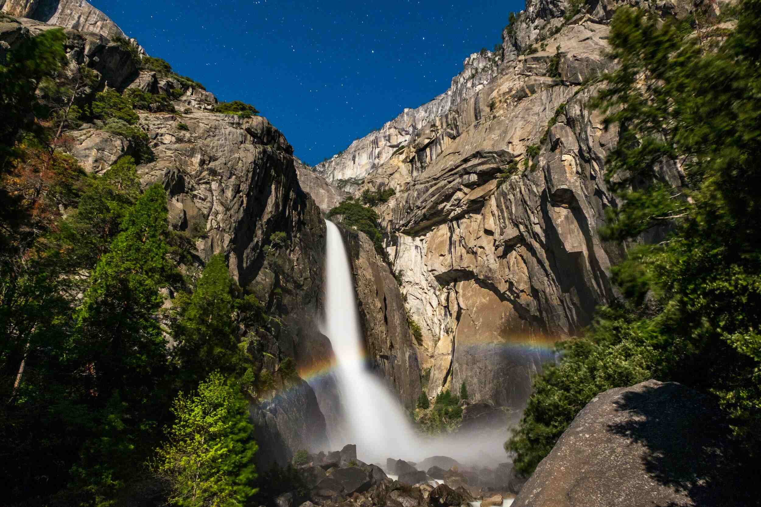 Misty-Moonbows-At-Yosemite8217s-Bridalveil-Fall misty-moonbows-at-yosemites-bridalveil-fall