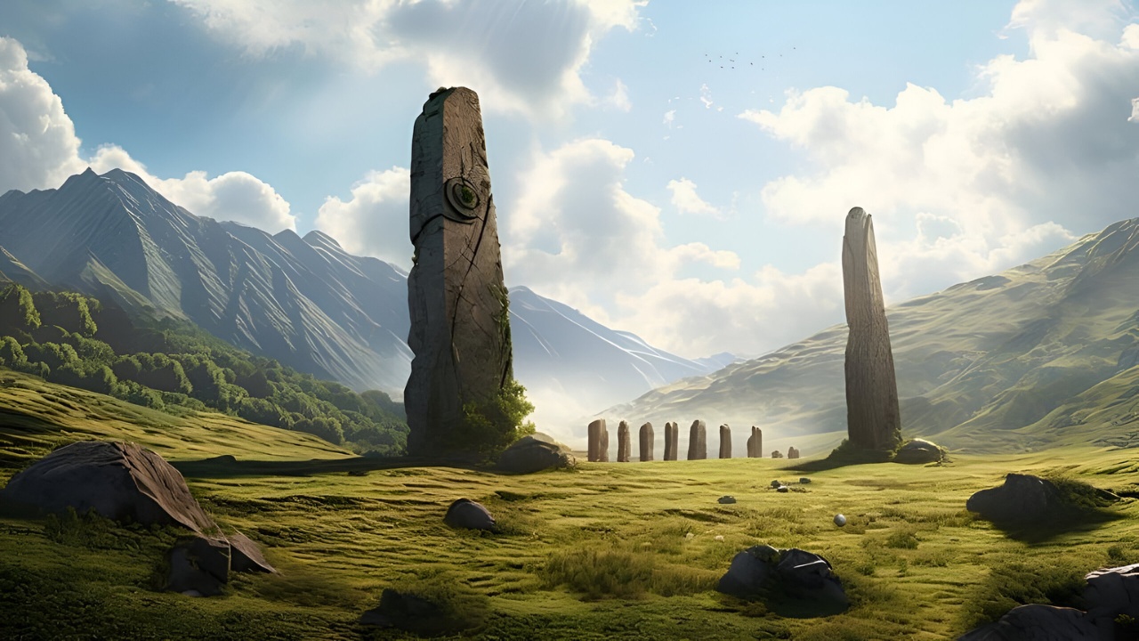 Mysterious-Moss-Covered-Monoliths-In-The-Green-Valley mysterious-moss-covered-monoliths-in-the-green-valley