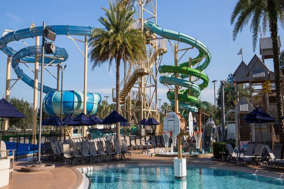 The water park at Gaylord Palms Resort & Convention Center, Kissimmee, Florida