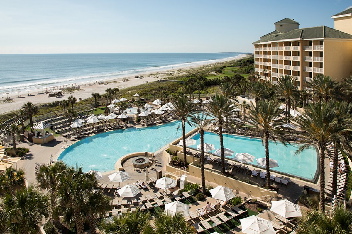 An aerial shot of Omni Amelia Island Plantation Resort, Fernandina Beach, Florida