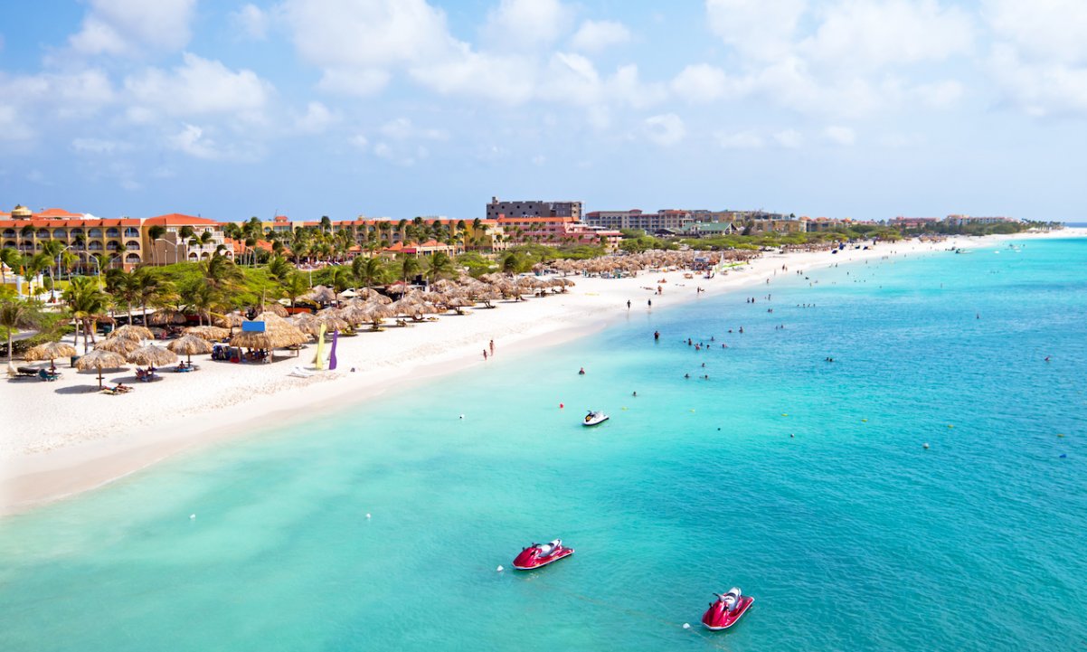 Aerial view of Aruba Aerial view of Aruba
