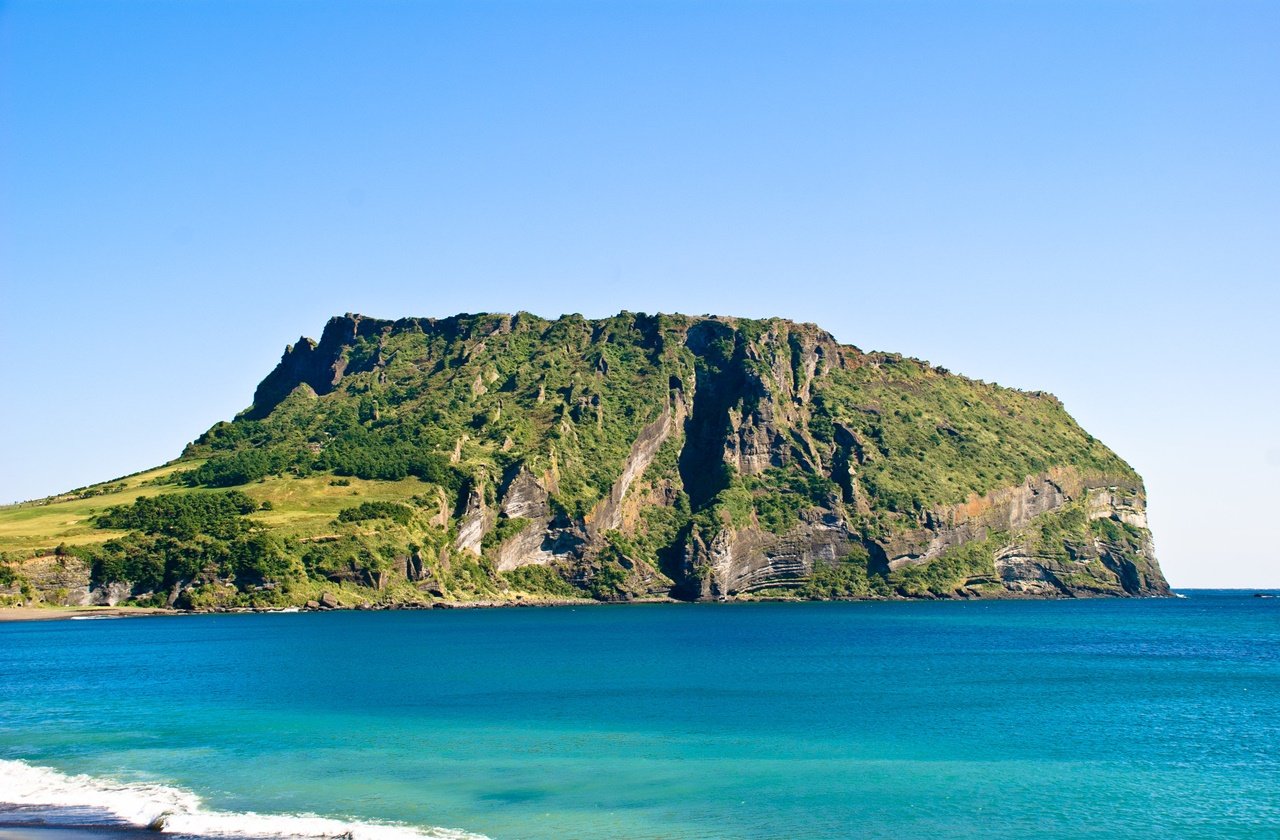 View of Seongsan Ilchulbong from the coastline