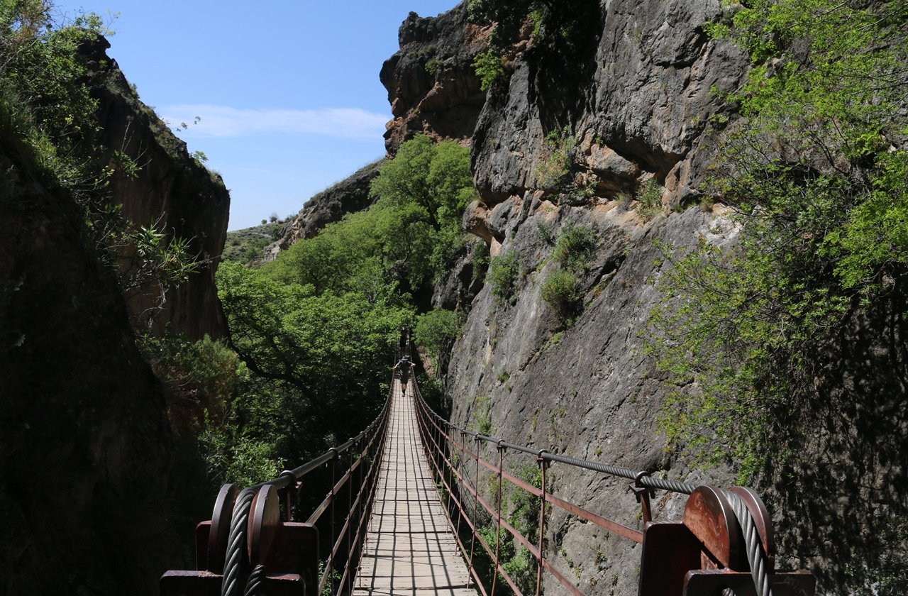 One of the bridges along the Los Cahorros trail in Monachil