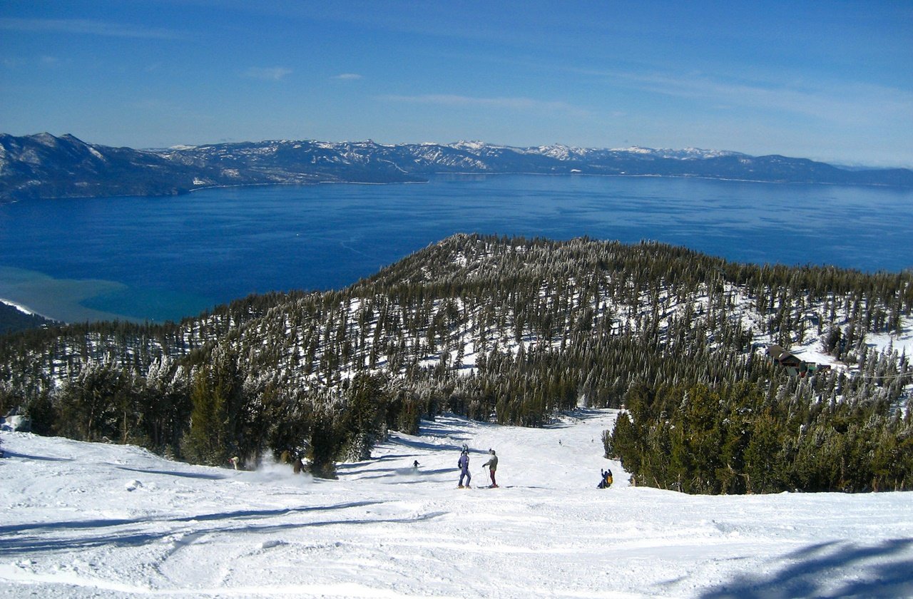 View of Lake Tahoe from the top of Heavenly Ski Resort