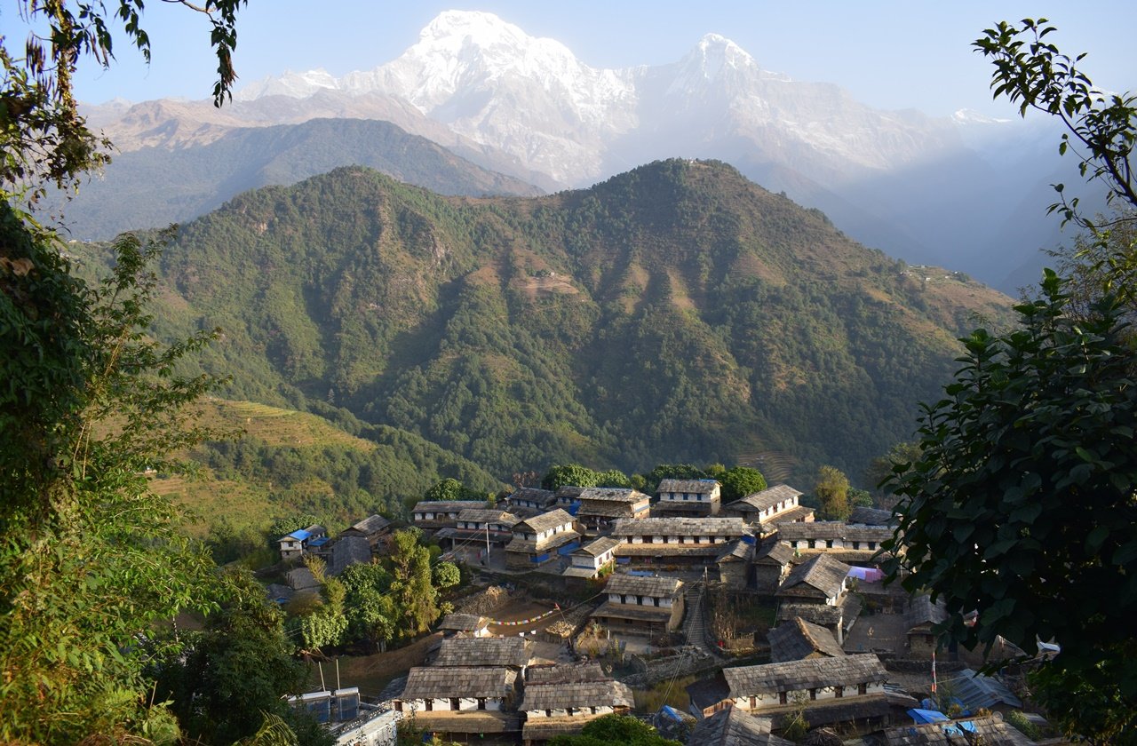 Ghandruk Village Top view of Ghandruk Village in Grandruk Trek