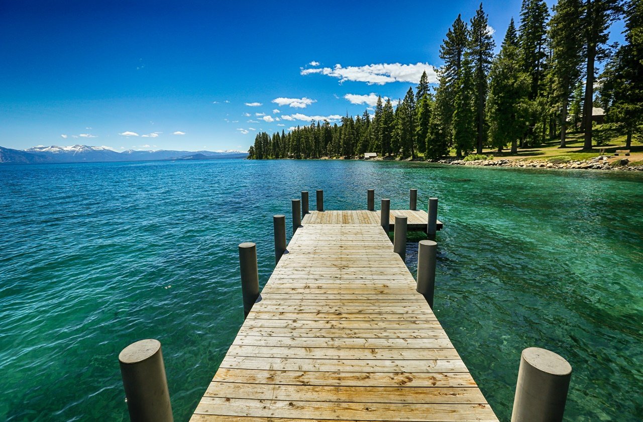 Pier overlooking Lake Tahoe at Ed Z'berg Sugar Pine Point State Park