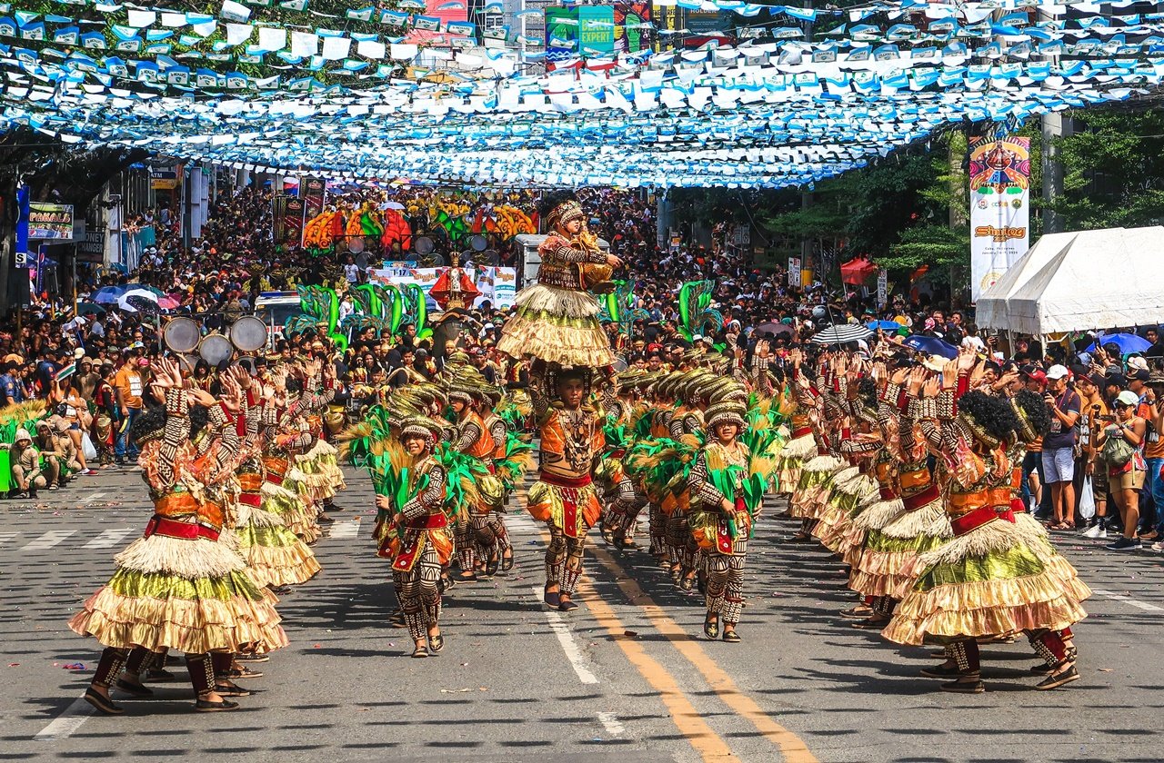 Dancers during the sinulog festival grand parade