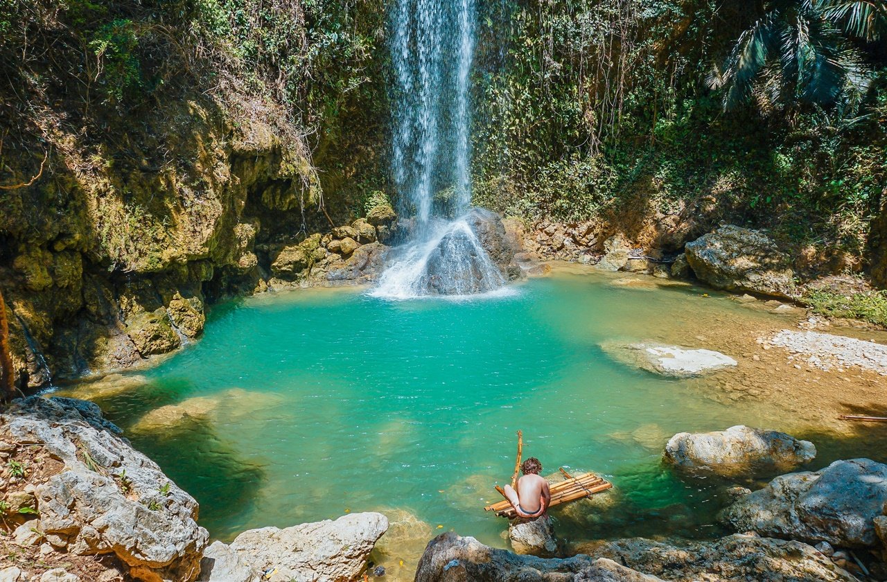 View of one of the many waterfalls in cebu