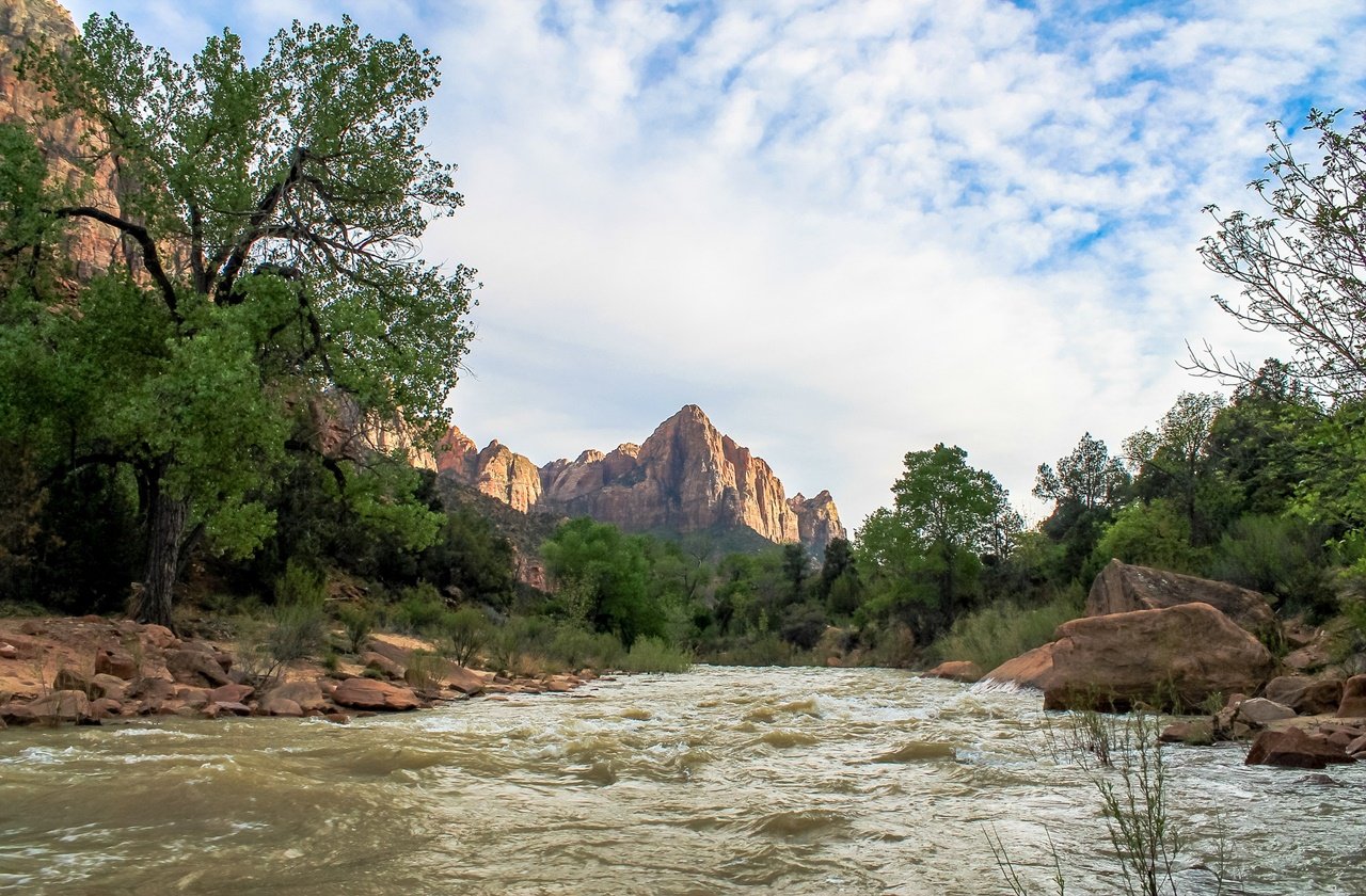 Zion National Park View of the river in Zion National Park