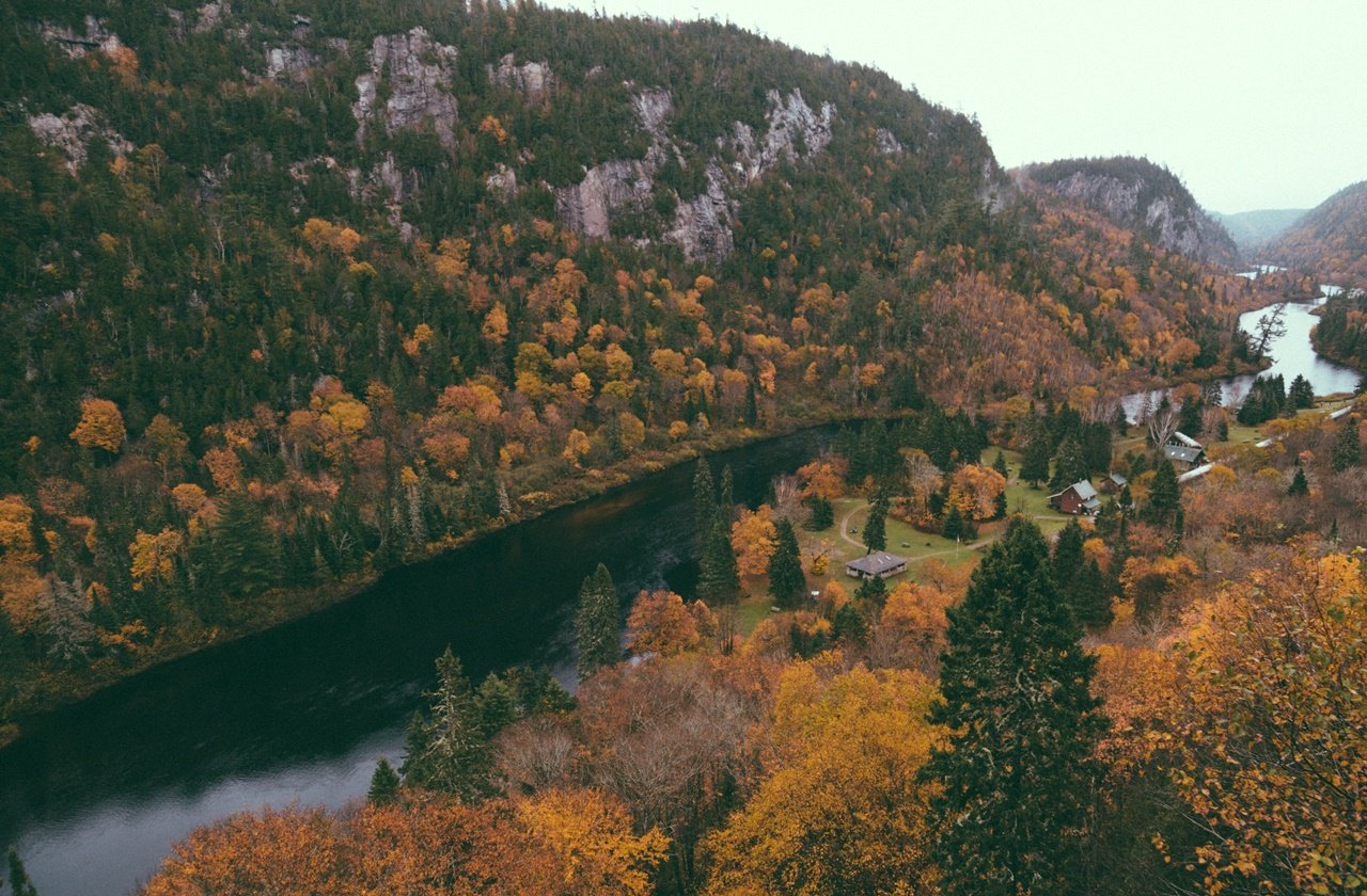 Agawa Canyon Colorful fall foliage of Agawa Canyon